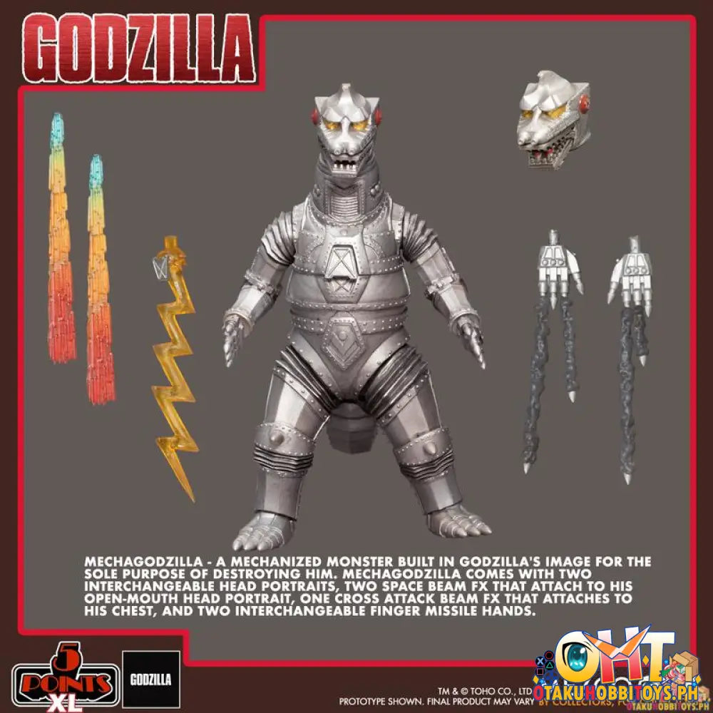 Mezco 5 Points Xl Godzilla Vs Mechagodzilla (1974) Three Figure Boxed Set