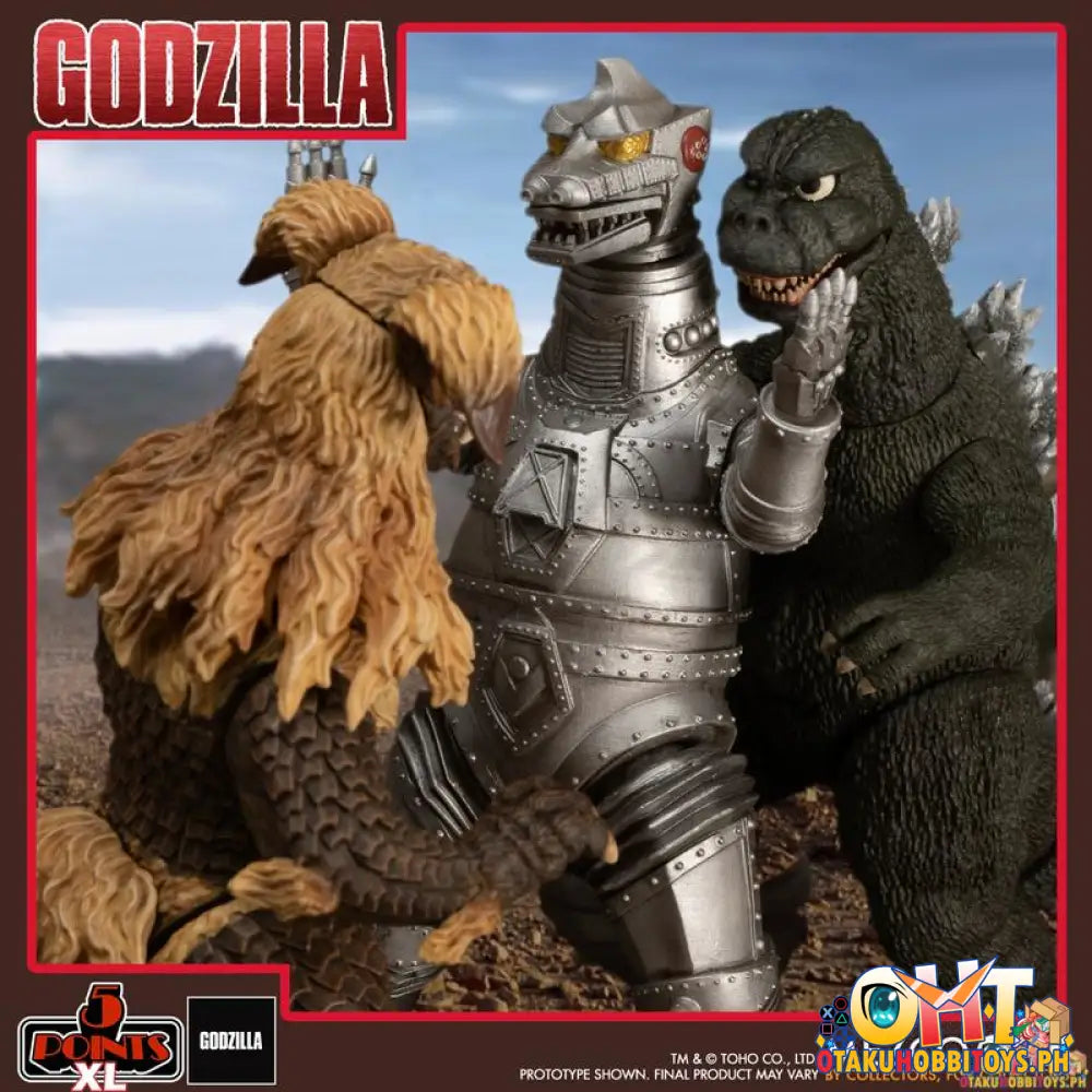 Mezco 5 Points Xl Godzilla Vs Mechagodzilla (1974) Three Figure Boxed Set