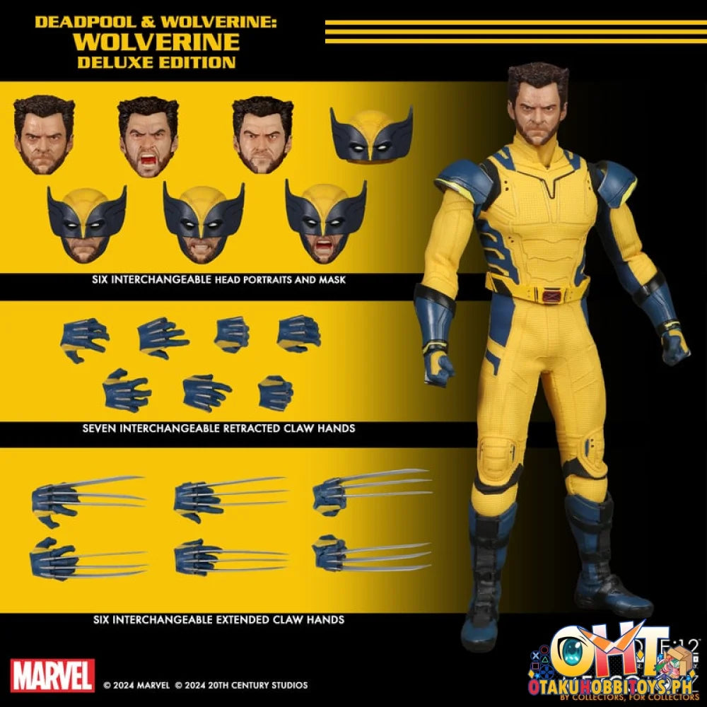 Mezco One:12 Collective Deadpool & Wolverine: Wolverine Deluxe Editon Articulated Figure