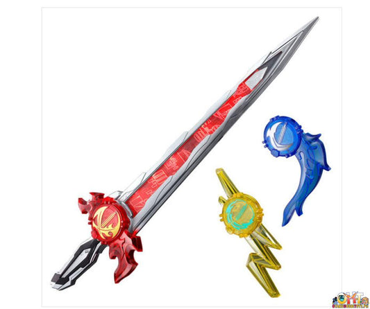 Bandai Giant Henshin Seiken Kaenken Rekka Suiseiken Nagare and Raimeiken Ikazuchi Emblem Set