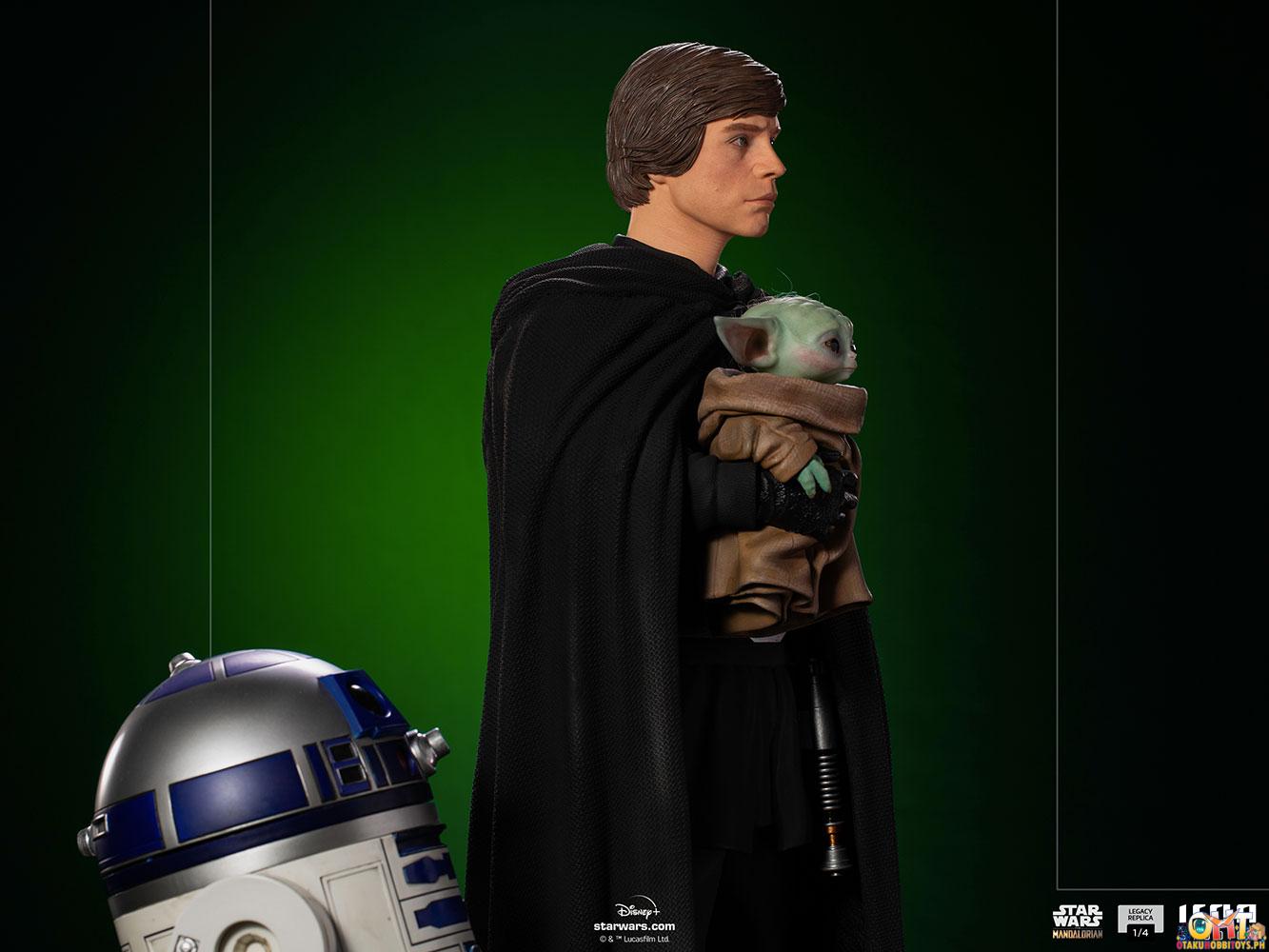 Iron Studios 1/4 Luke Skywalker, R2-D2 and Grogu Legacy Replica - The Mandalorian