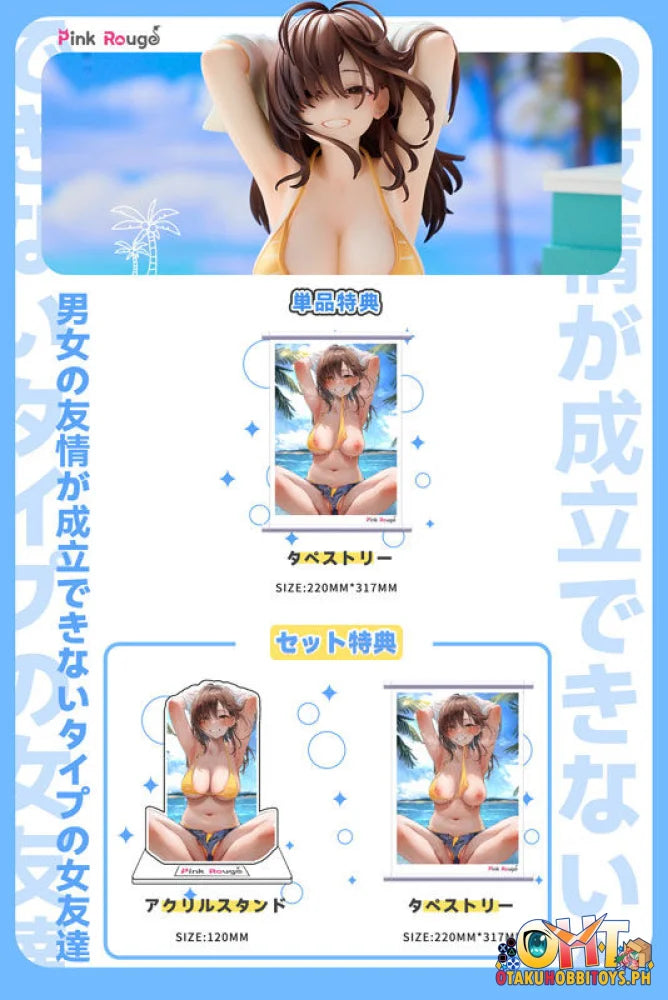 Pink Rouge 1/7 Danjo No Yujo Ga Seiritsu Dekinai Type Onna Tomodachi Special Set Chibi Figure