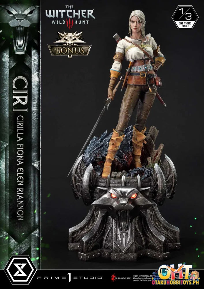 Prime 1 Studio 1/3 Museum Masterline The Witcher 3: Wild Hunt Ciri Fiona Elen Riannon W/ Bonus