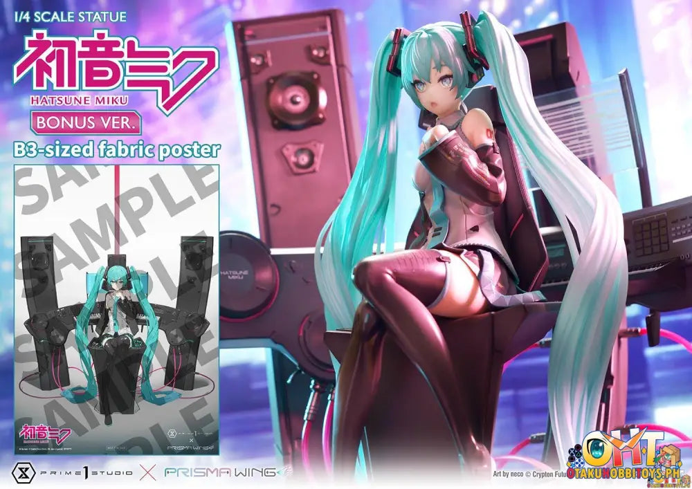 Prisma Wing Piapro Characters 1/4 Hatsune Miku ’Art By Neco’ Scale Statue Deluxe Bonus Version