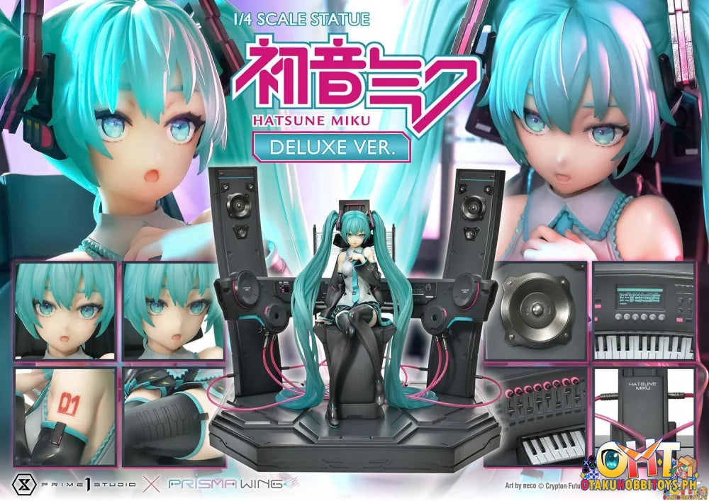 Prisma Wing Piapro Characters 1/4 Hatsune Miku ’Art By Neco’ Scale Statue Deluxe Bonus Version