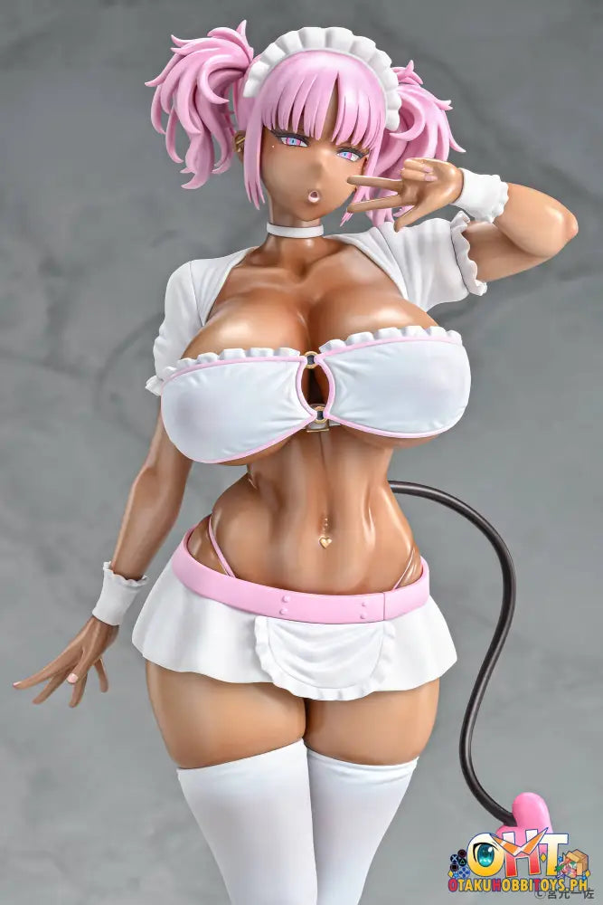 Q-Six 1/6 Black Gal Maid Succubus Cocoa Pink Ver. Scale Figure