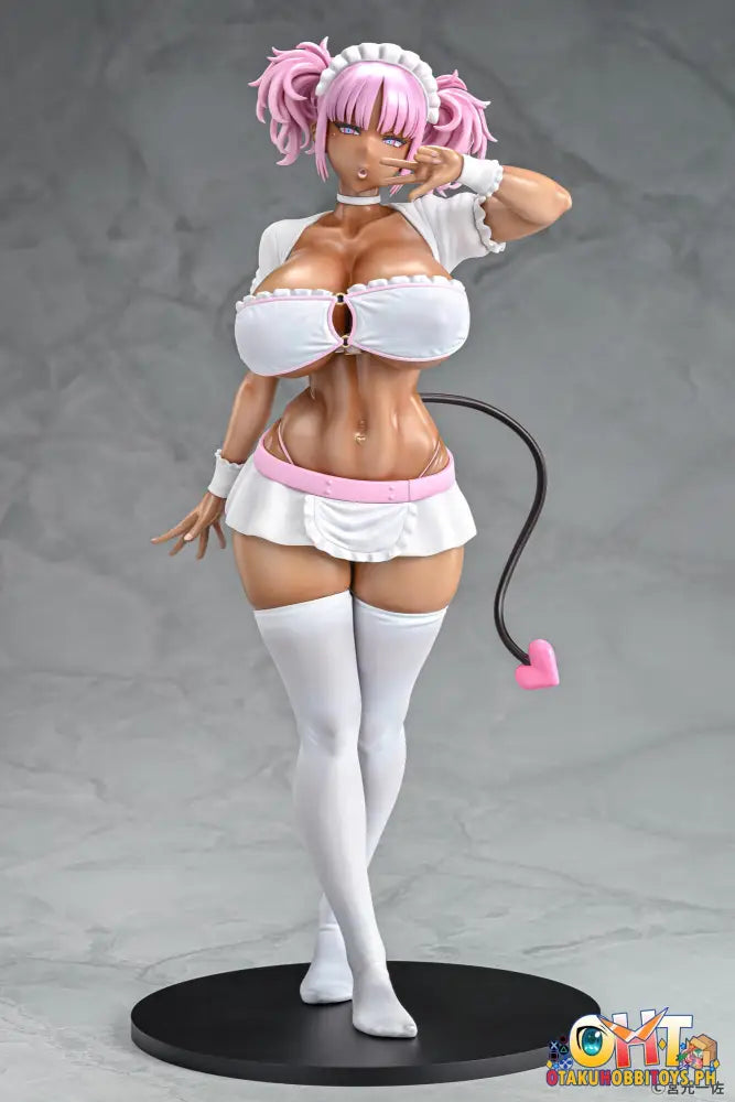 Q-Six 1/6 Black Gal Maid Succubus Cocoa Pink Ver. Scale Figure