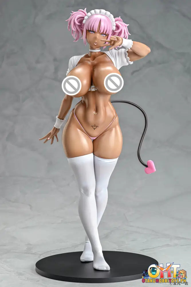 Q-Six 1/6 Black Gal Maid Succubus Cocoa Pink Ver. Scale Figure