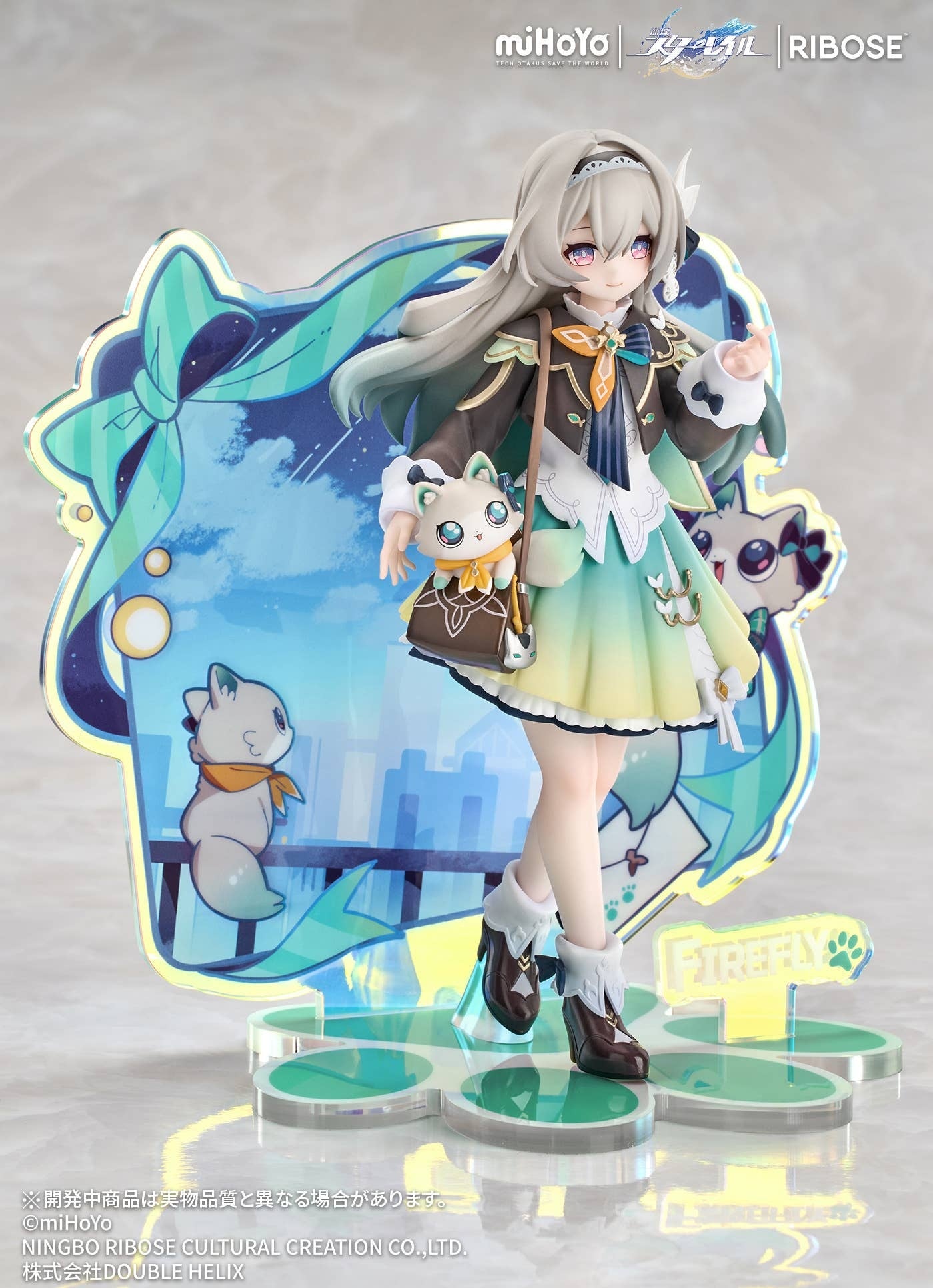 RIBOSE RISE UP+ Honkai: Star Rail Chibi Cat Series Figure Firefly Ver.