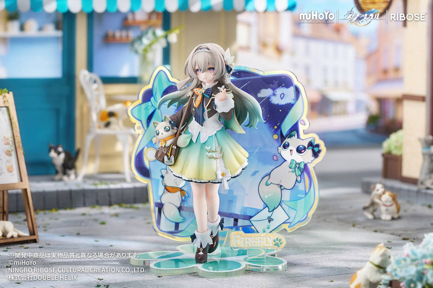 RIBOSE RISE UP+ Honkai: Star Rail Chibi Cat Series Figure Firefly Ver.