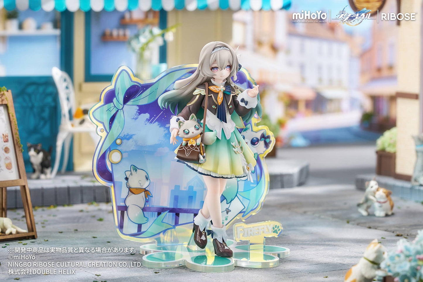 RIBOSE RISE UP+ Honkai: Star Rail Chibi Cat Series Figure Firefly Ver.