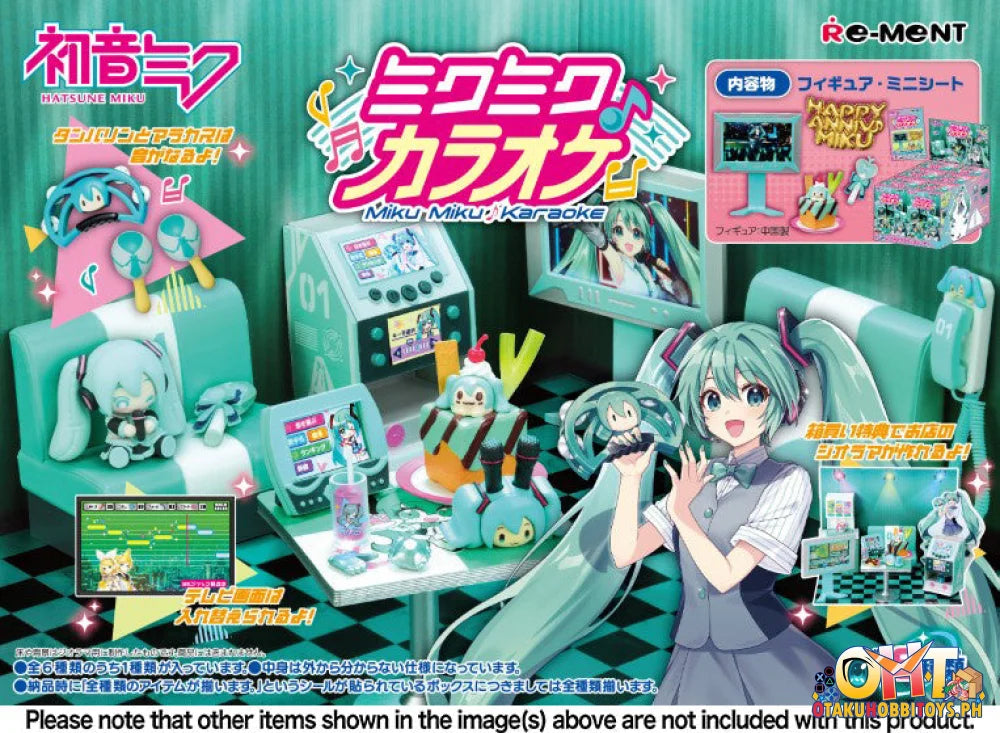 Re-Ment Box Of 6 - Hatsune Miku Karaoke Trading Figure