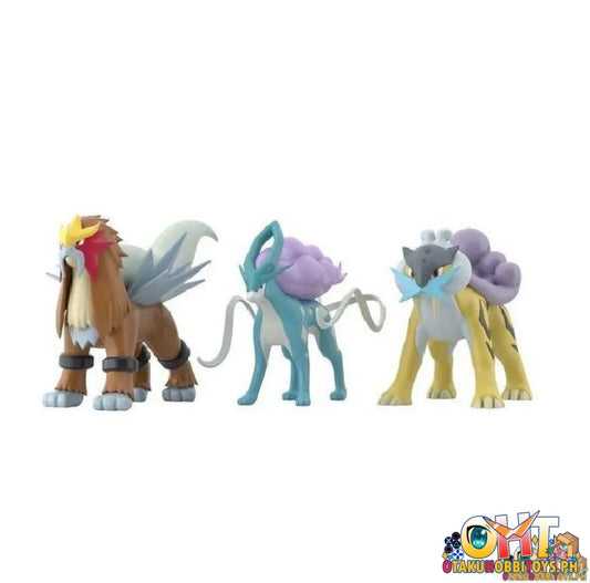 [Reissue] Bandai Pokemon Scale World Johto Raikou & Entei Suicune W/O Gum