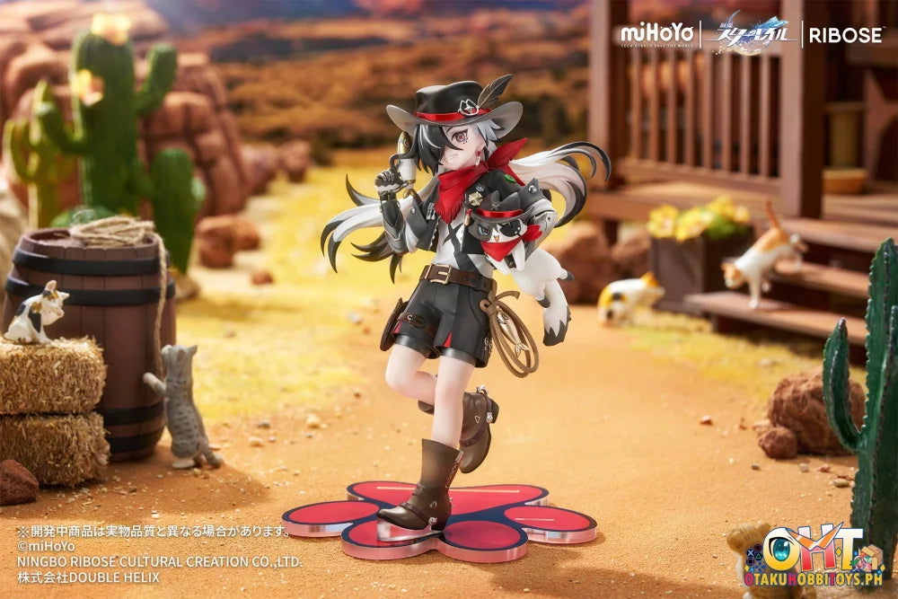 RIBOSE Honkai: Star Rail Rise Up+ Chibi Cat Series Figure Boothill Ver. - Scale Figure