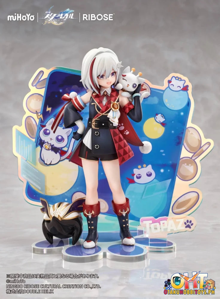 RIBOSE RISE UP+ Honkai: Star Rail Chibineko Series Figure Topaz & Numby Ver. Scale Figure