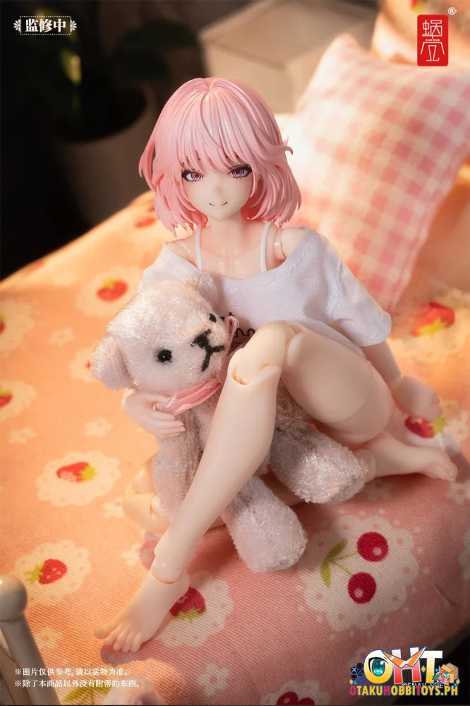 Snail Shell 1/12 Aileen Loungewear RA-01L & 1/12 universal light pink plush fabric coat Articulated Figure Plush Doll
