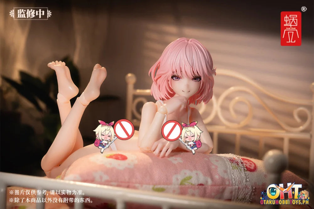 Snail Shell 1/12 Aileen Loungewear RA-01L & 1/12 universal light pink plush fabric coat Articulated Figure Plush Doll