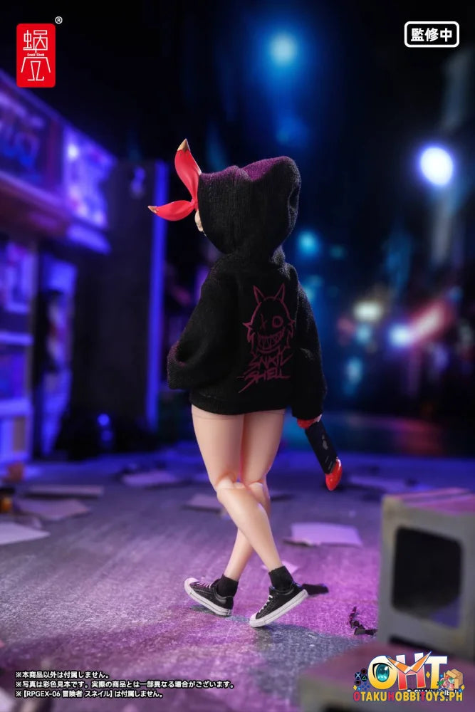 SNAIL SHELL 1/12 Devil’s Whisper Series Printed Hoodie Set Black - Articulated Figure