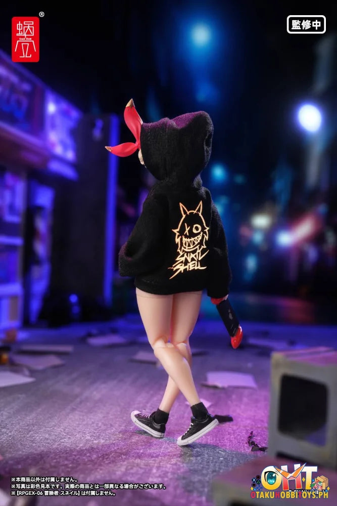 SNAIL SHELL 1/12 Devil’s Whisper Series Printed Hoodie Set Black - Articulated Figure