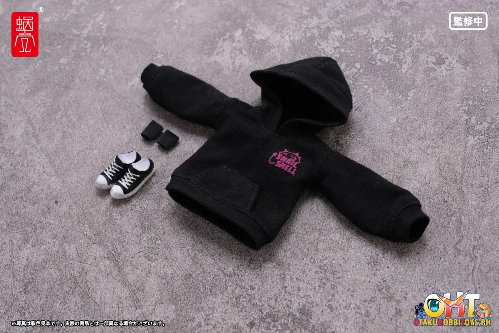 SNAIL SHELL 1/12 Devil’s Whisper Series Printed Hoodie Set Black - Articulated Figure