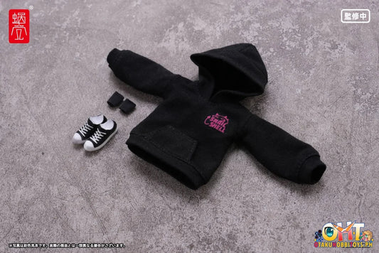 SNAIL SHELL 1/12 Devil’s Whisper Series Printed Hoodie Set Black - Articulated Figure