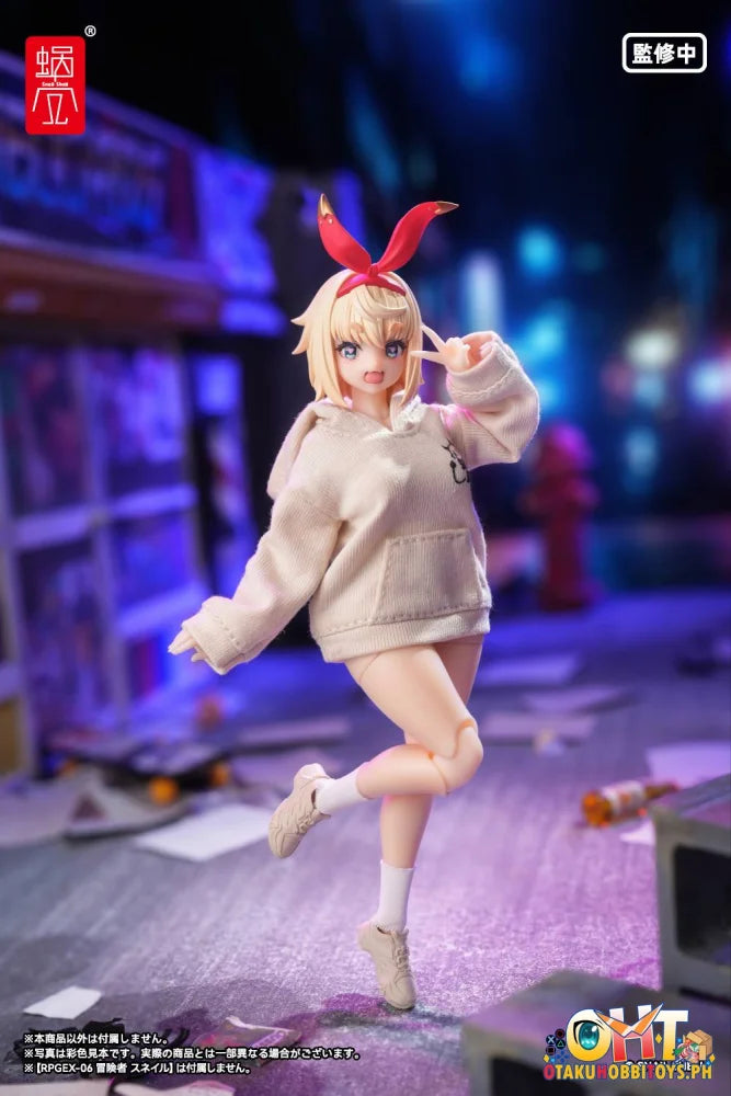 SNAIL SHELL 1/12 Devil’s Whisper Series Printed Hoodie Set White - Articulated Figure