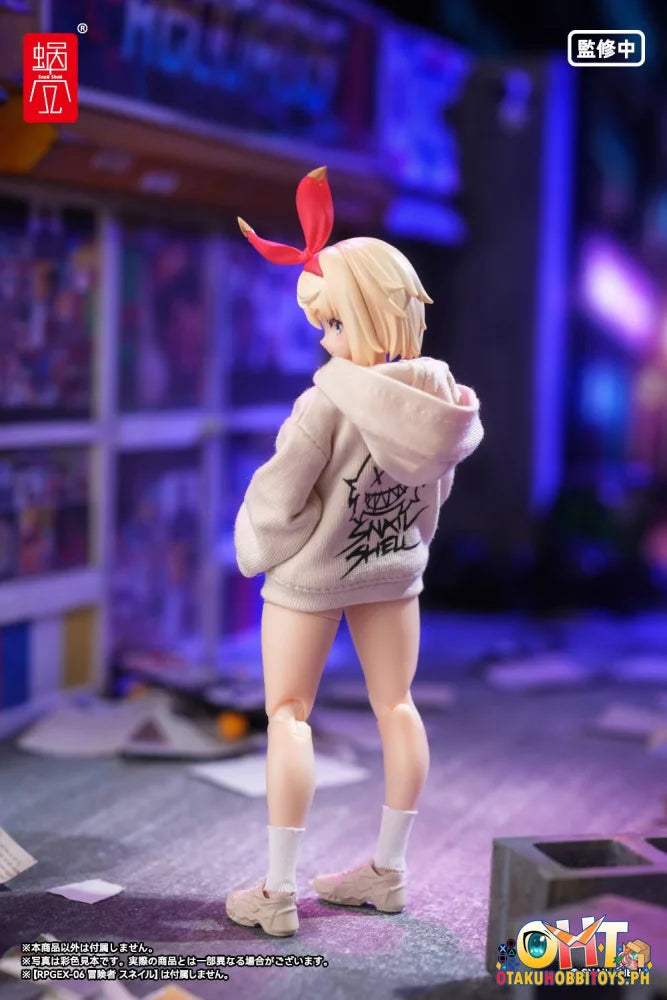 SNAIL SHELL 1/12 Devil’s Whisper Series Printed Hoodie Set White - Articulated Figure