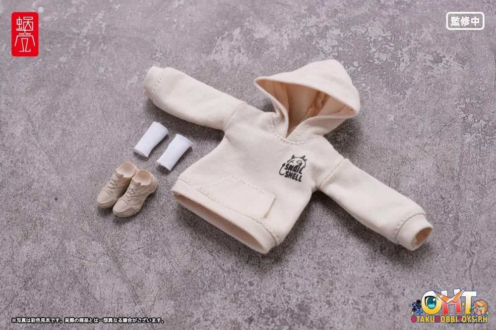 SNAIL SHELL 1/12 Devil’s Whisper Series Printed Hoodie Set White - Articulated Figure