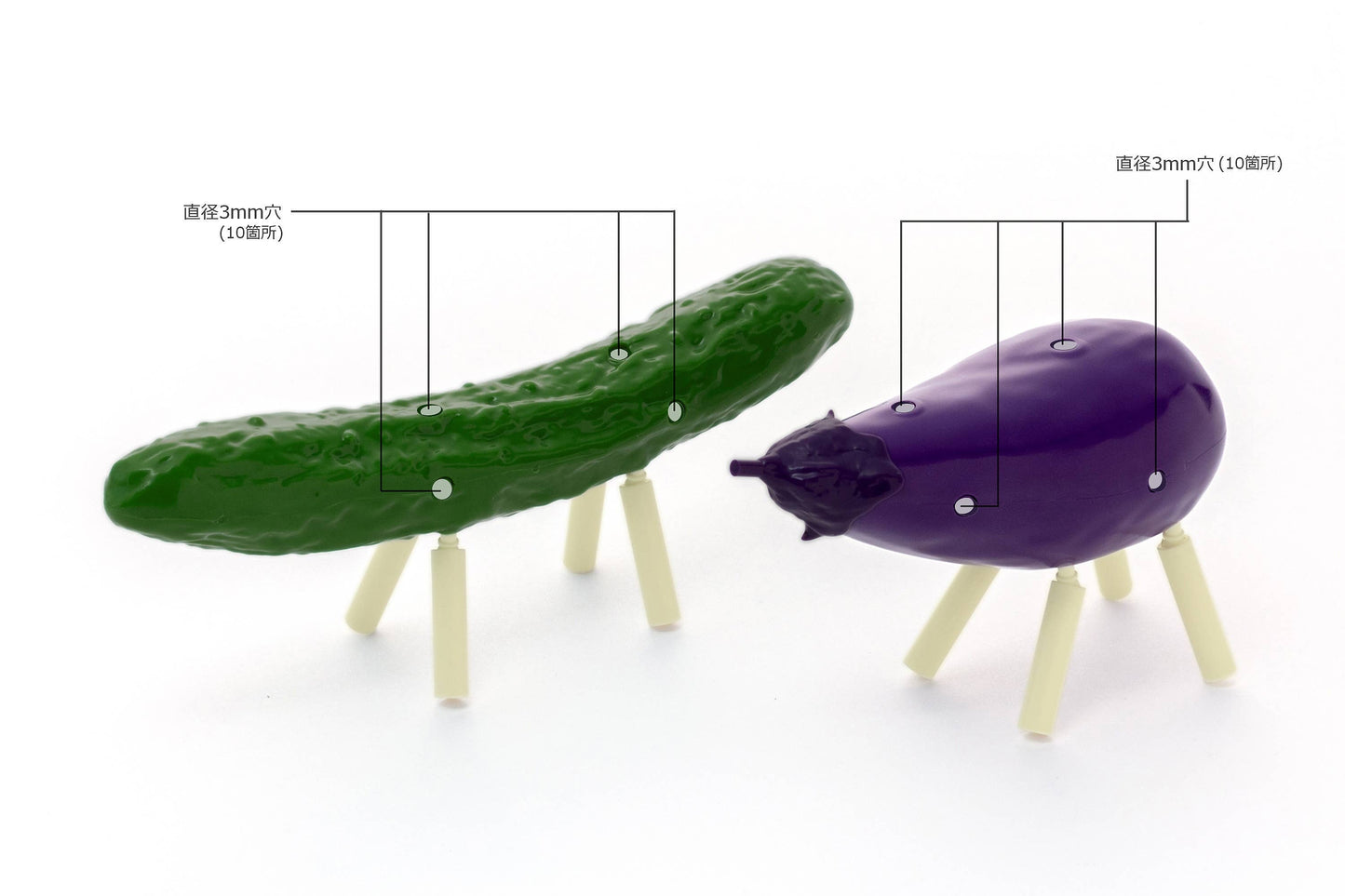 StudioSYUTO Shoryo Uma Plastic Model Cucumber & Eggplant