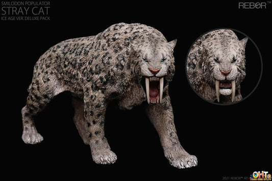 REBOR 1:11±1 Smilodon Populator "Stray Cat" Ice Age Ver. Deluxe Scale Museum Class Replica