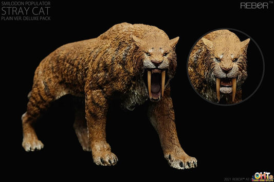 REBOR 1:11±1 Smilodon Populator "Stray Cat" Plain Ver. Deluxe Scale Museum Class Replica