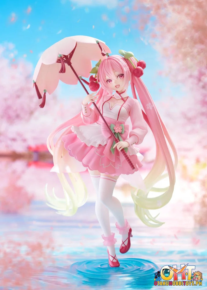 TAITO Hatsune Miku Sakura Miku AMP+ Figure (Sakura Dress Ver.) Prize Figure