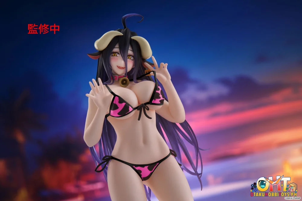 TAITO Overlord Desktop Cute Figure - Albedo (Cow-Print Swimsuit Ver.) Renewal Prize Figure