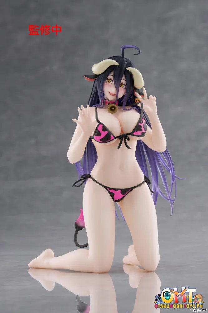 TAITO Overlord Desktop Cute Figure - Albedo (Cow-Print Swimsuit Ver.) Renewal Prize Figure