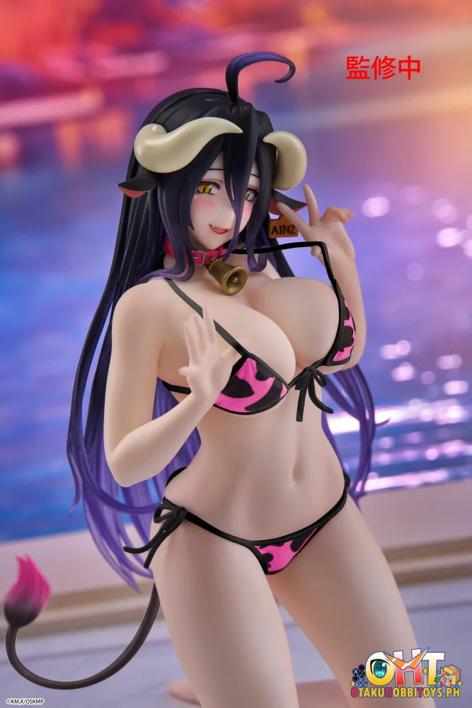 TAITO Overlord Desktop Cute Figure - Albedo (Cow-Print Swimsuit Ver.) Renewal Prize Figure