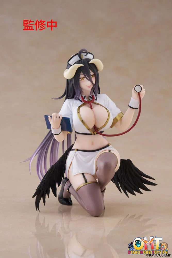 TAITO Overlord Desktop Cute Figure - Albedo (Nurse Ver.) Prize Figure