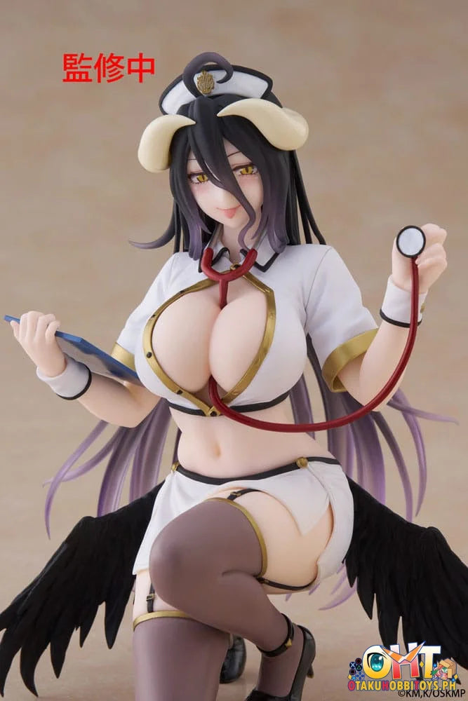 TAITO Overlord Desktop Cute Figure - Albedo (Nurse Ver.) Prize Figure