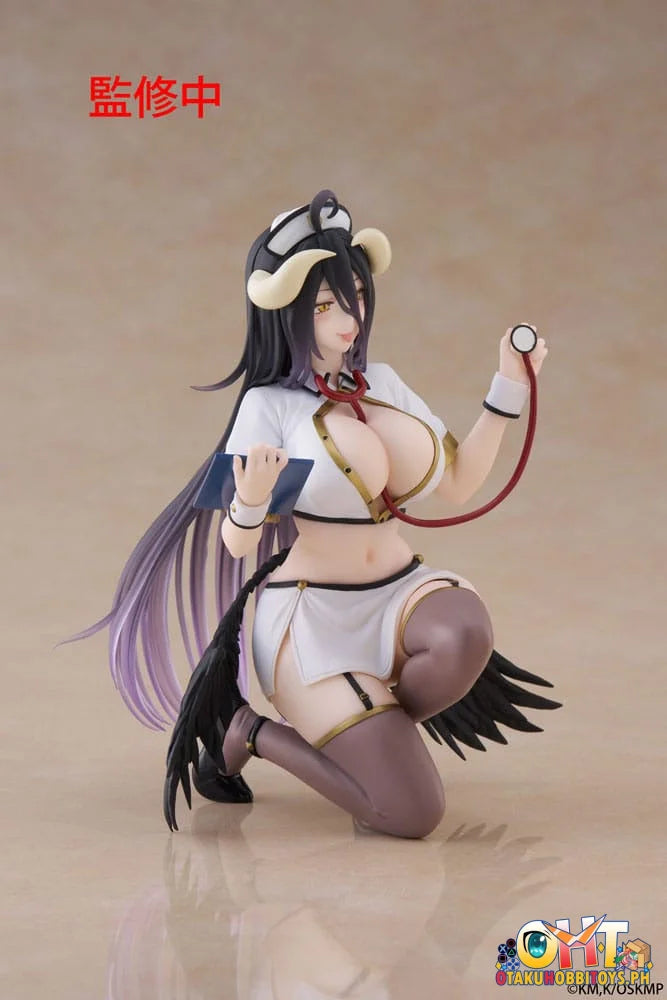 TAITO Overlord Desktop Cute Figure - Albedo (Nurse Ver.) Prize Figure