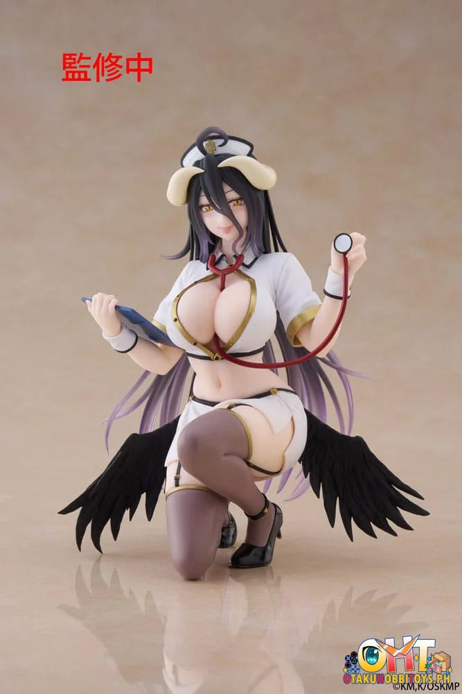 TAITO Overlord Desktop Cute Figure - Albedo (Nurse Ver.) Prize Figure