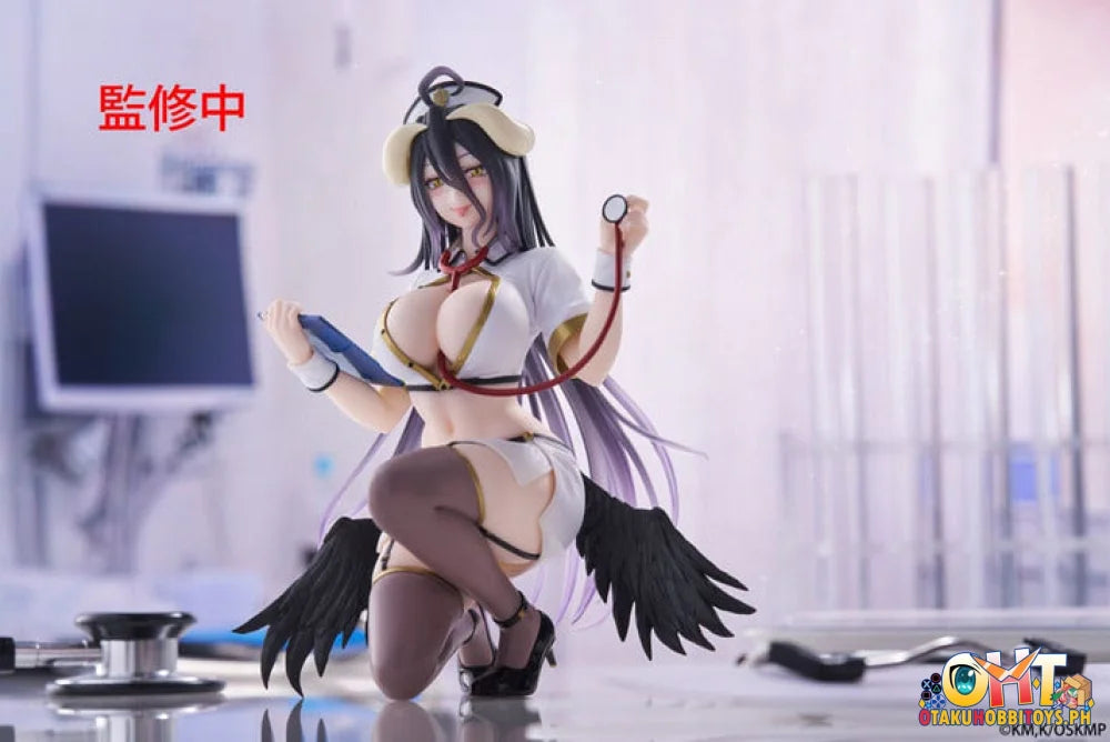 TAITO Overlord Desktop Cute Figure - Albedo (Nurse Ver.) Prize Figure