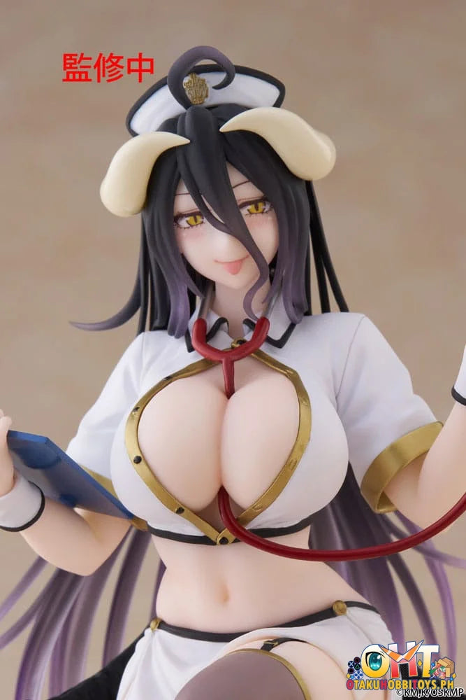 TAITO Overlord Desktop Cute Figure - Albedo (Nurse Ver.) Prize Figure