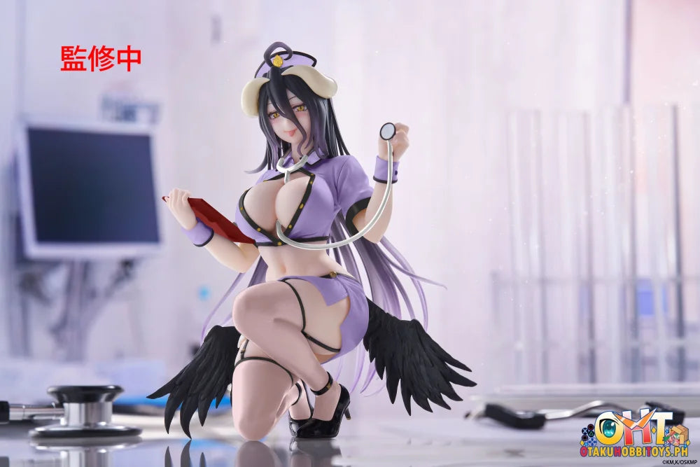 TAITO Overlord Desktop Cute Figure - Albedo (Nurse Ver.) Renewal - Prize Figure