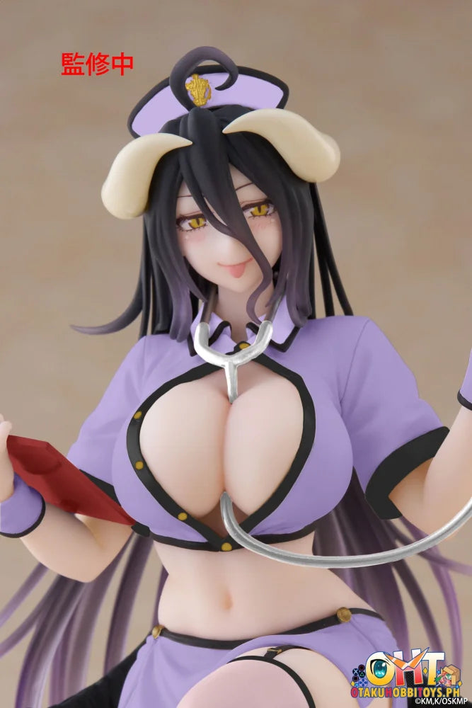 TAITO Overlord Desktop Cute Figure - Albedo (Nurse Ver.) Renewal - Prize Figure
