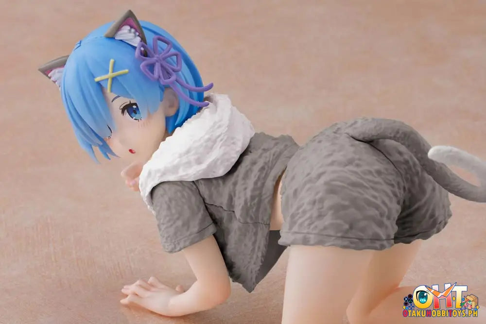 Taito Re:zero - Starting Life In Another World Desktop Cute Figure Rem (Cat Roomwear Ver.) Renewal