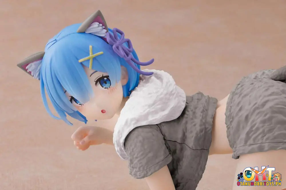 Taito Re:zero - Starting Life In Another World Desktop Cute Figure Rem (Cat Roomwear Ver.) Renewal