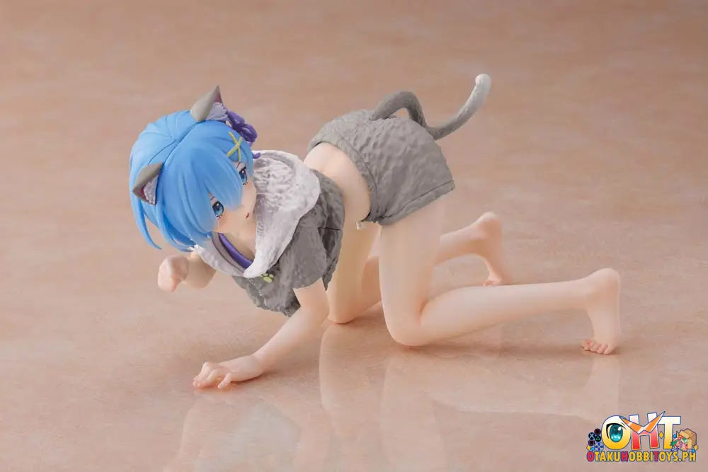 Taito Re:zero - Starting Life In Another World Desktop Cute Figure Rem (Cat Roomwear Ver.) Renewal