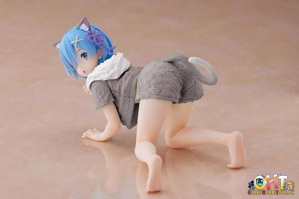 Taito Re:zero - Starting Life In Another World Desktop Cute Figure Rem (Cat Roomwear Ver.) Renewal