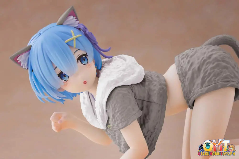 Taito Re:zero - Starting Life In Another World Desktop Cute Figure Rem (Cat Roomwear Ver.) Renewal