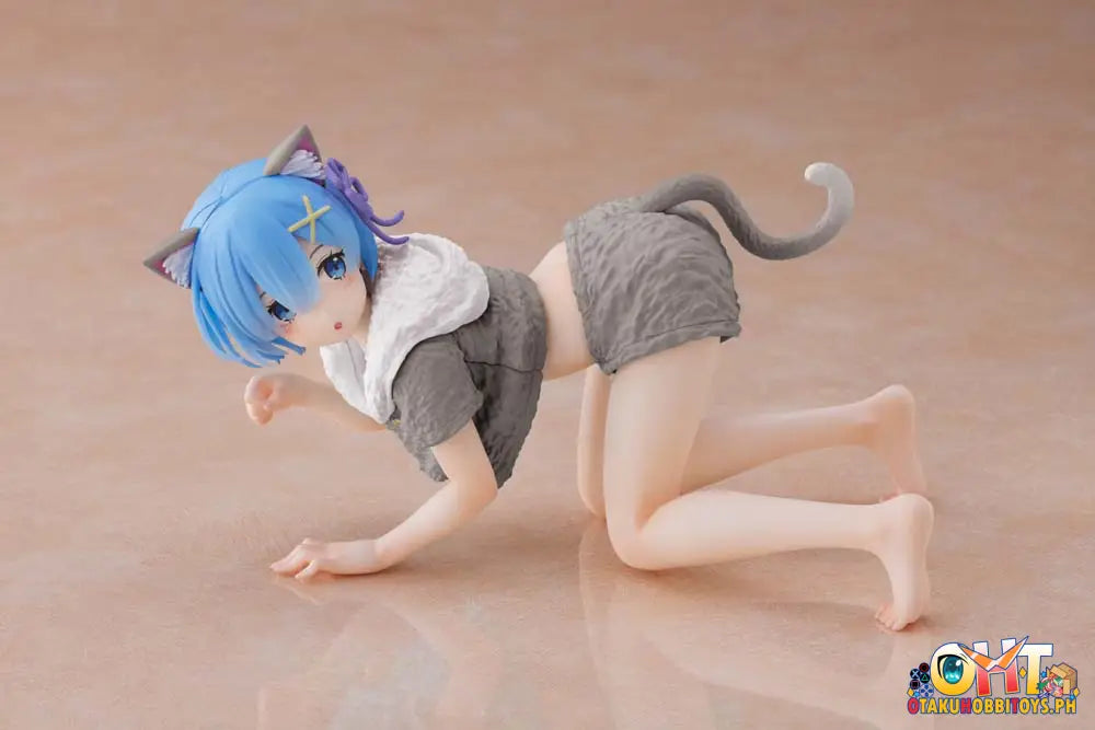 Taito Re:zero - Starting Life In Another World Desktop Cute Figure Rem (Cat Roomwear Ver.) Renewal