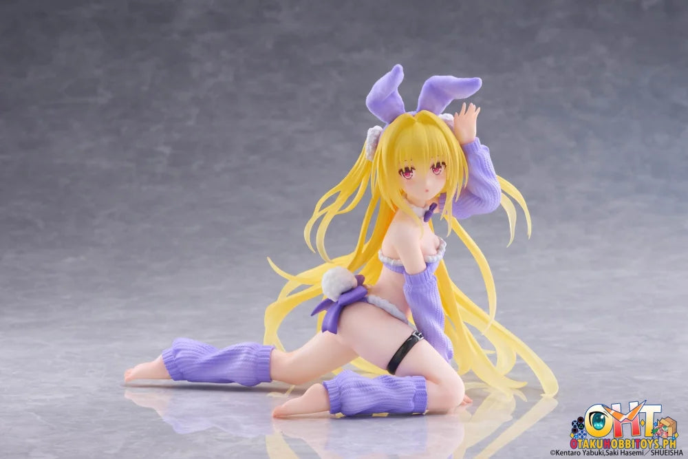TAITO To Love-Ru Darkness MOFLOCK Figure - Golden Darkness (Fluffy Bunny Ver.) - Prize Figure